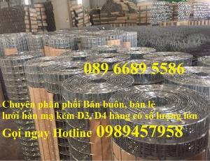 Lưới thép hàn mạ kẽm dạng cuộn phi 3 ô 50*50, 100*100, Lưới thép phi 4 làm giàn cây 50*50