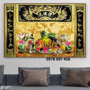 Tranh gạch men trang trí phòng thờ - gạch ốp tường