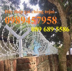 Dây thép gai vòng tròn, Dây gai dao, dây thép gai bùng nhùng đường kính 45cm, 60cm