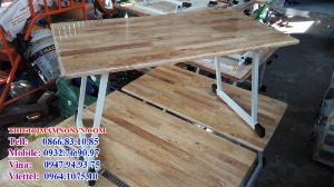 Bàn gỗ ghép chân gập học sinh