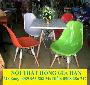 Bàn Ghế Nhựa Eames Nhiều Màu Hgh498