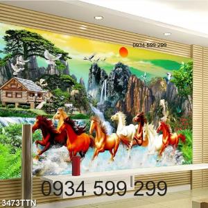 Tranh gạch men - gạch tranh 3D mã đáo thành công PTT
