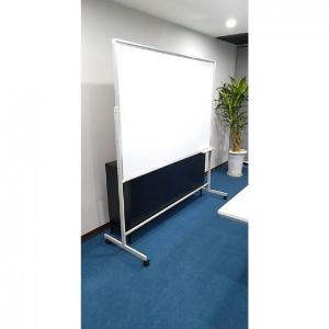 Bảng từ trắng viết bút lông Hàn Quốc có chân di động 1 mặt, 80x1,2m