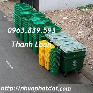 Thùng rác nhựa 100L đựng rác sinh hoạt, thùng rác công nghiệp 100L./ 0963.839.593 Ms.Loan