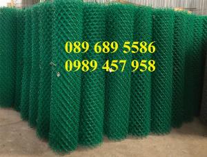 Lưới b40 bọc nhựa khổ 2,4m mầu xanh và mầu ghi, Lưới làm sân bóng đá, Lưới sân tennis