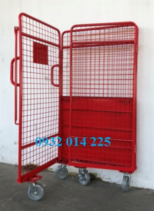 Xe đẩy hàng đa năng lưới thép, xe đẩy lồng lưới, xe đẩy lồng sắt,Xe đẩy hàng 2 tầng 500kg , Xe lồng sắt ,Xe đẩy lồng sắt có cửa trước,