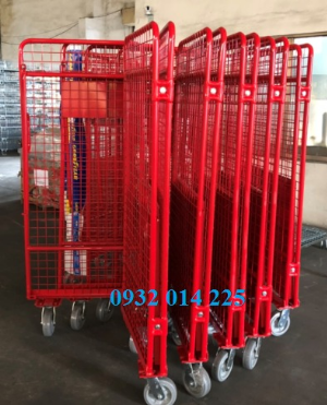 Xe đẩy hàng đa năng lưới thép, xe đẩy lồng lưới, xe đẩy lồng sắt,Xe đẩy hàng 2 tầng 500kg , Xe lồng sắt ,Xe đẩy lồng sắt có cửa trước,