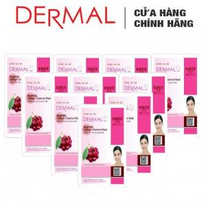 Mặt Nạ Dermal Tinh Chất Sơri Ngăn Ngừa Lão Hóa Da Acerola Collagen Essence Mask 23g - 10 Miếng