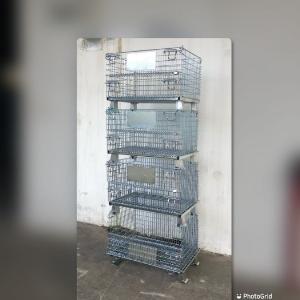 Pallet lưới có bánh xe đẩy.pallet lưới xếp chồng, pallet sắt
