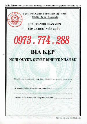 3 bìa kẹp mẫu 01b, 06b, 07b-BNV/2019 ban hành theo thông tư 07