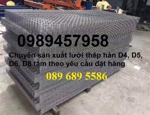 Tấm thép hàn đổ bê tông phi 4 a200x200, Lưới đổ sàn, đổ mái phi 6 a250x250