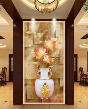 Gạch 3d tranh bình hoa giả ngọc - SNN6