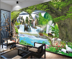 Tranh gạch 3d cảnh sông suối - KD44