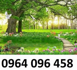 Tranh gạch 3d cảnh sông suối - KD44