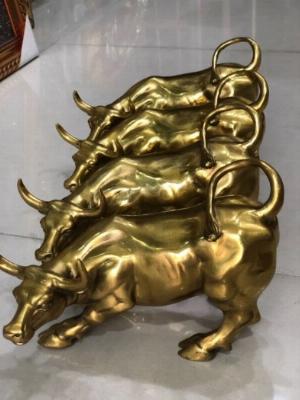 Trâu đồng,trâu phong thủy bằng đồng dài 20cm
