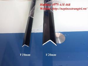 Nẹp V nhôm trang trí màu đen