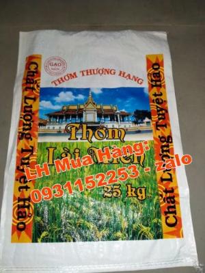 Bao in trục đồng theo mẫu có sẵn từ 10kg đến 25kg