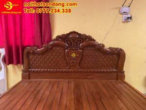 Giường ngủ lá tây cổ điển 1,8x2m