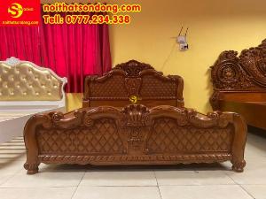 Giường ngủ lá tây cổ điển 1,8x2m