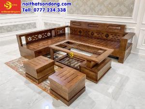 Bộ sofa góc hoa thủy 5 món SFG007