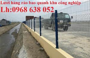 Lưới hàng rào D5a150x150 chấn sóng ở giữa, 2 đầu thẳng bền đẹp