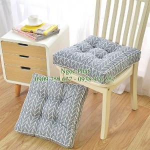 Đệm Ngồi Ghế Gỗ 45x45 Dày 10cm - Gối Tựa Lưng Sofa - Ngọc Phát.