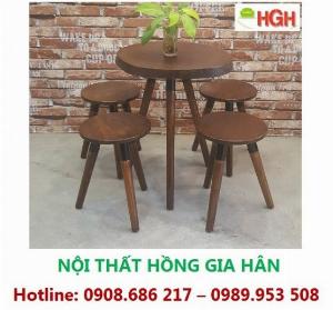 Bàn Ghế Phòng Ăn Bằng Gỗ Giá Rẻ Hgh T60