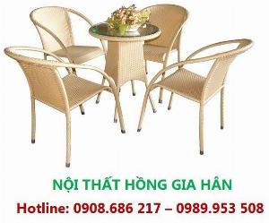 Thanh Lý 50 Bộ Bàn Ghế Mây Nhựa Đa Dụng Hgh Mn08