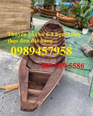 Thuyền gỗ chèo tay 3m, Thuyền gỗ 4m, Thuyền gỗ trang trí, Thuyền gỗ chụp ảnh