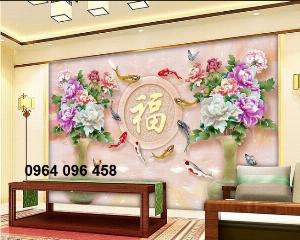 Gạch tranh 3d ốp tường sang trọng - KBN66