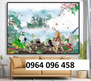 Tranh hổ -tranh gạch 3d hổ phong thủy - 85SNN