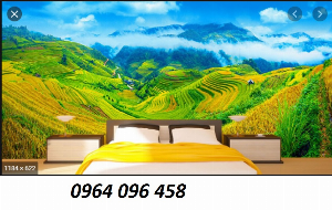 Tranh gạch 3d - gạch tranh 3d ruộng bậc thang - MCD3