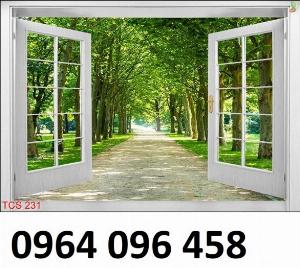 Tranh cửa sổ - tranh gạch 3d cửa sổ - 87FVC