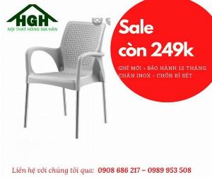 Sale Off Lô 100 Ghế Nhựa Chân Inox HGH