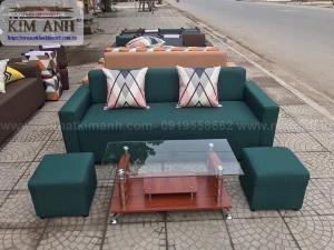 Ghế sofa băng bọc vải cho phòng khách chung cư nhỏ tại bình dương