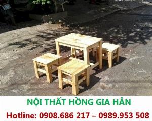 Bộ Bàn Ghế Trà Chanh Bằng Gỗ HGH