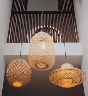 Đèn mây tre đan trang trí tại HCM