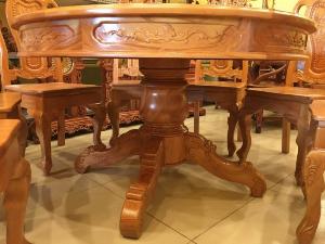 Bộ bàn ăn tròn gỗ 8 ghế – BBA2188T