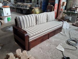 Ghế sofa giường kéo đa năng, bộ giường ghế gấp thông minh gỗ tự nhiên giá rẻ