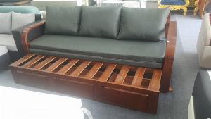 Ghế sofa giường kéo đa năng, bộ giường ghế gấp thông minh gỗ tự nhiên giá rẻ