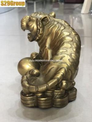 Tượng hổ bằng đồng cao 15cm,vật phẩm phong thủy