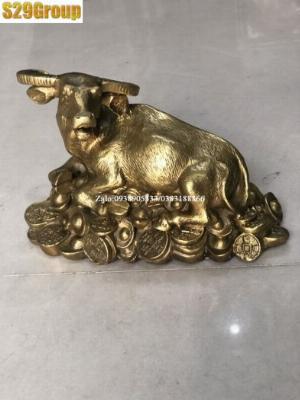 Trâu nằm tiền bằng đồng phong thủy