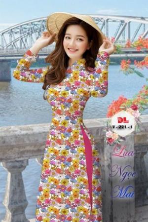 Vải áo dài lụa ngọc mai cao cấp V 221