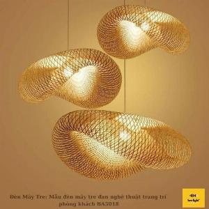 Đèn Mây Tre: Mẫu đèn mây tre đan nghệ thuật trang trí phòng khách BA5018 430.000 VND