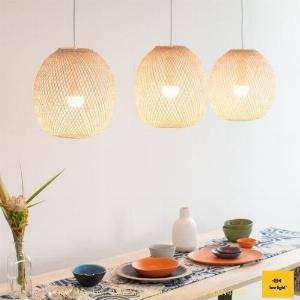 Đèn Mây Tre: Đèn lồng mây tre hình lọ BAN4040 tại Tp.HCM