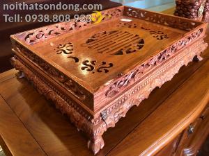 Khay trà gỗ hương lớn – KT01