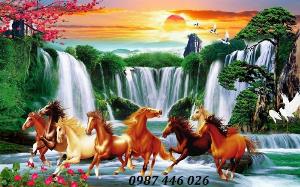 Tranh gạch men ngựa mã đáo thành công HP1052