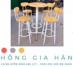 Bộ Bàn Ghế Quầy Bar Lưng Tựa HGH