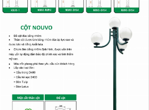 Cột đèn trang trí đô thị Ngọc Khôi