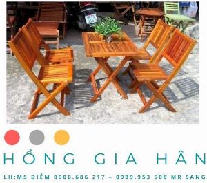 Bàn Ghế Gỗ Xếp Giá Kho Hồng Gia Hân